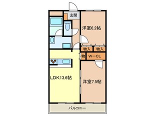 ベルナ－ドサ－モスの物件間取画像